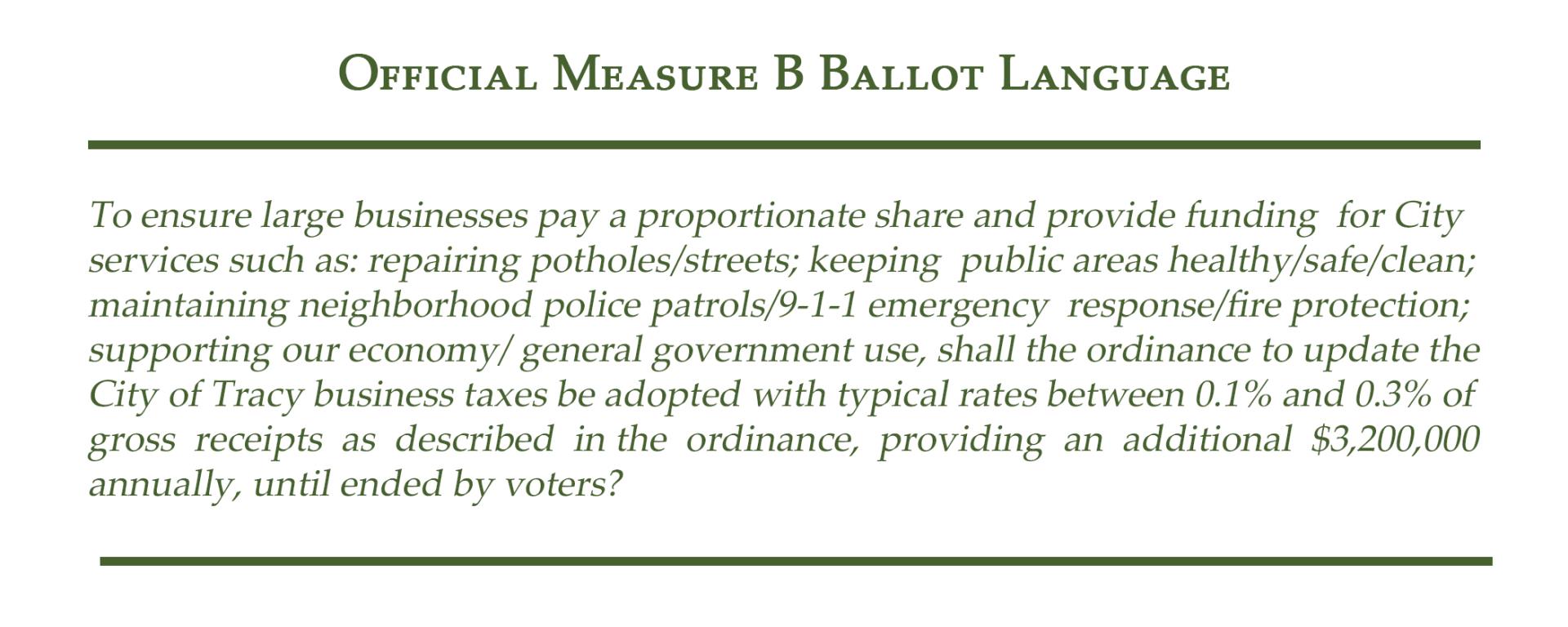 Ballot Language