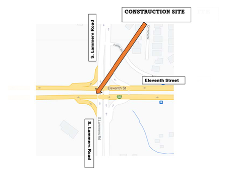 Lammers Road Storm Drain Improvements map resized