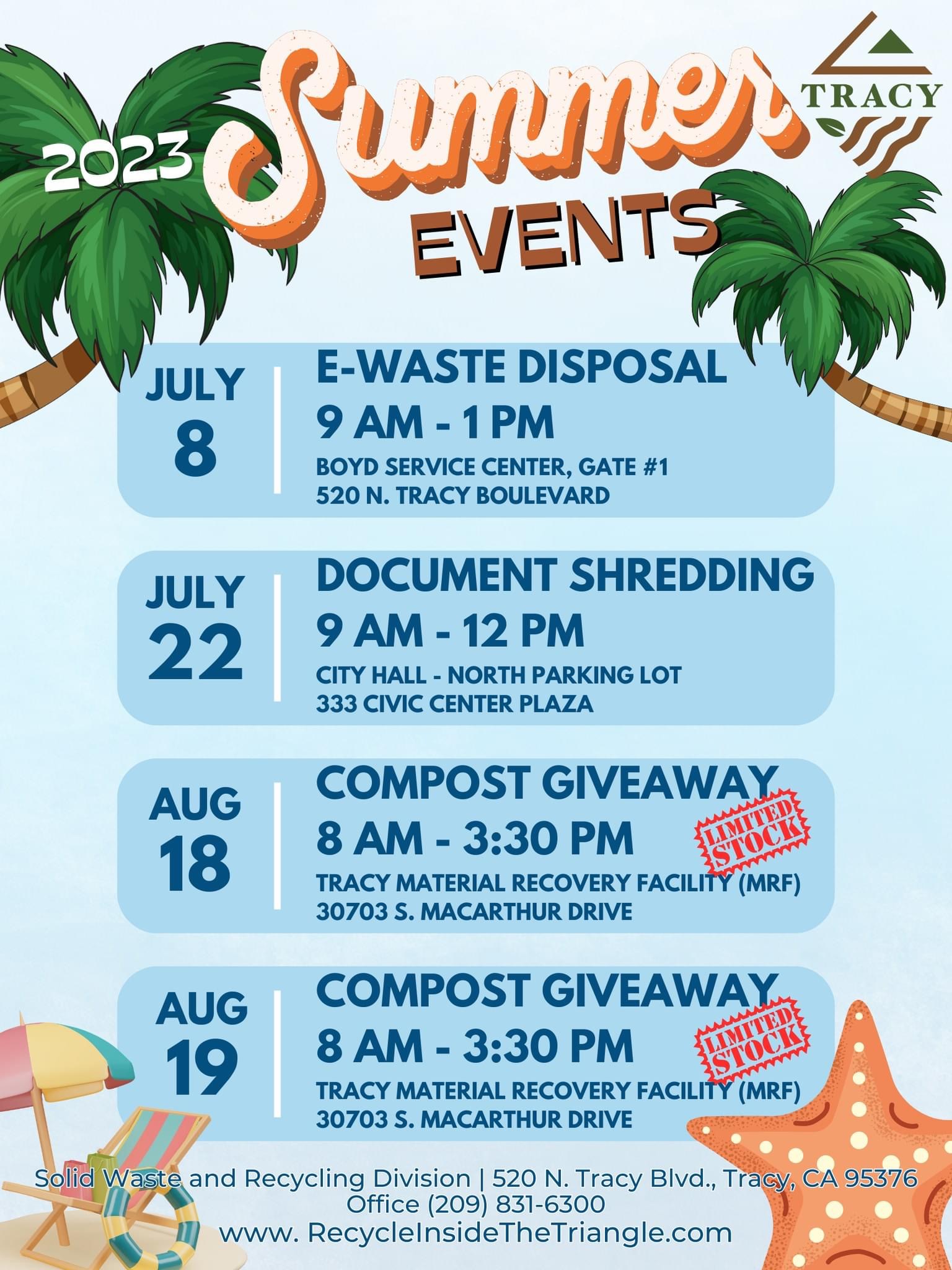 Summer recycling events 2023