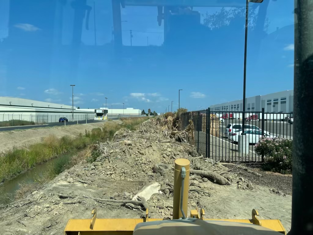 Channelway Cleaning Pile of dirt