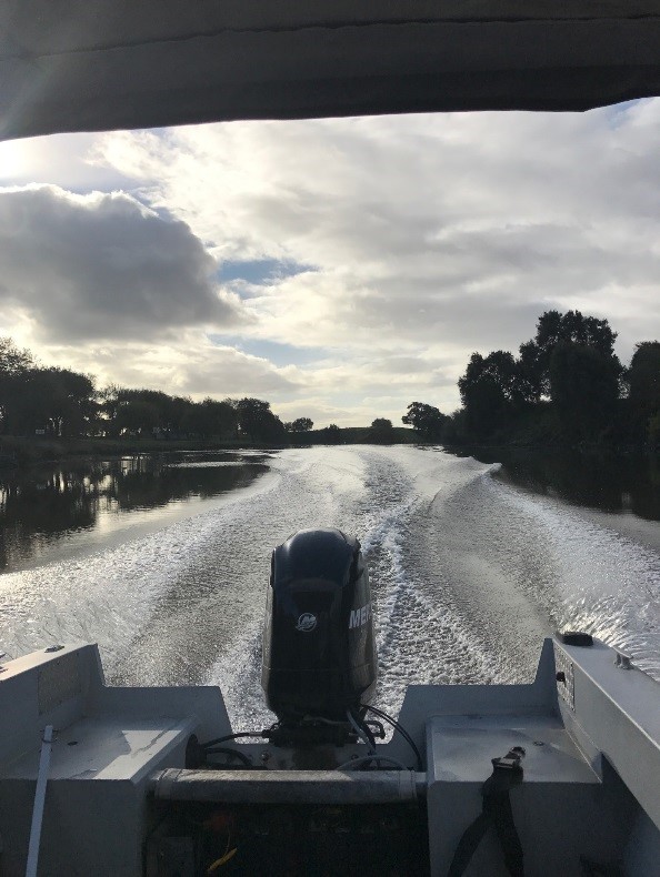 lab boat on river